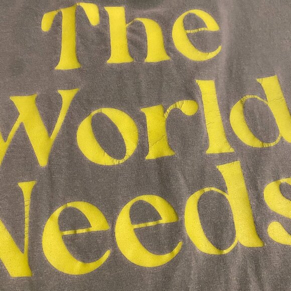 Dressed in Lala The World Needs Your Magic Oversized Tee in Sage + Neon S/M - Picture 3 of 3